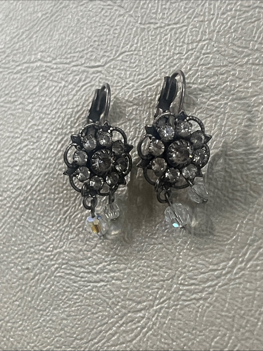 Liz Palacios Crystal Floral Dangle Earrings